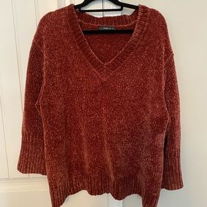 Rust chenille sweater